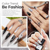 Picture of modelones Gel Nail Polish Set, 6 Colors Cat Eye Black White Gray Silver Glitter Shimmer Gel Polish Kit with Magnet Sparkle Galaxy Series Soak Off Nail Art Manicure Home Gift for Women Girl