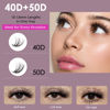 Picture of OCEAN PEARL 40D 50D Lash Clusters Lash Extension Kit 320 Pcs Thick Eyelashes Fluffy Lash Clusters Kit 10-16mm Eyelash Extension Kit Individual Lashes with Bond and Seal Tweezers DIY Eyelash Extension