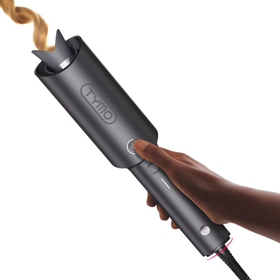 Picture of TYMO Automatic Rotating Curling Iron - TYMO CURLPRO Beach Waves 1 Inch Curling Wand, Portable Hair Curler, 500 Million Ionic, Dual Voltage & Lightweight for Travel, Ceramic Coating, Metallic Gray