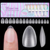 Picture of BTArtbox Short Almond Nail Tips - Natural Short Fake Nails with Tip Primer Full Cover, Stronger Nail Adhesion, Clear Soft Gel Nail Tips for Nail Extensions DIY Art