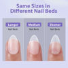 Picture of BTArtbox Short Almond Nail Tips - Natural Short Fake Nails with Tip Primer Full Cover, Stronger Nail Adhesion, Clear Soft Gel Nail Tips for Nail Extensions DIY Art