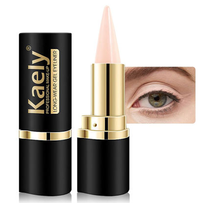 Picture of Kaely Bright Nude Gel Eyeliner Pencil, Natural Cream Eye Liner Waterproof Smudge Proof, Matte Waterline Eyeliner Eyeshadow Stick, Brighten Eye Makeup, Vegan & Cruelty-Free, 16