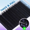 Picture of 14-24mm Fluffy Lash Extension Kit Long Cluster Lashes Volume D Curl Eyelash Extension Kit Wispy Individual Lashes with Waterproof Lash Bond and Seal Glue, Lash Tweezers for Beginners (100D, 280Pcs)