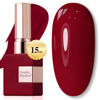 Picture of Double Rhythm 15ML Gel Nail Polish Pure Sheer Same Color Same Bottle Soak Off Gel Polish Art Manicure Salon DIY at Home Gifts for Girls Women (Burgundy Red-A1452)