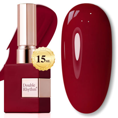 Picture of Double Rhythm 15ML Gel Nail Polish Pure Sheer Same Color Same Bottle Soak Off Gel Polish Art Manicure Salon DIY at Home Gifts for Girls Women (Burgundy Red-A1452)