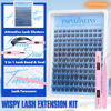Picture of Natural Lash Clusters Kit Wispy Lash Extension Kit C Curl Eyelash Extension Kit Individual Lashes Cluster Eyelash Extensions Kit 8-16MM Eyelash Clusters with Bond and Seal and Tweezers by TNFVLONEINS