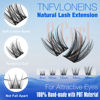 Picture of Natural Lash Clusters Kit Wispy Lash Extension Kit C Curl Eyelash Extension Kit Individual Lashes Cluster Eyelash Extensions Kit 8-16MM Eyelash Clusters with Bond and Seal and Tweezers by TNFVLONEINS