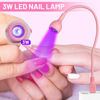Picture of AORAEM UV LED Nail Lamp, 3W Portable Duck Neck UV Nail Lamps Dryer Gel Polish Curing Light with Pink Gooseneck for Gel Nails Tips USB Plug Play Nails Salon and Home DIY