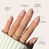Picture of Glamnetic Press On Nails - North Star | Semi-Transparent 3D Multicolor Gems Short Almond False Nails, Reusable Stick On Fake Nails with Glue | Salon Quality | 15 Sizes - 30 Nail Kit