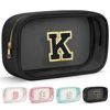 Picture of YOOLIFE Travel Makeup Bag Toiletry Bag for Women, Clear Make up Bag PVC Cosmetic Bag Travel Accessories Large Makeup Pouch Brithday Gifts for Women Teacher Mother Wife Girlfriend Bride Gifts Black K