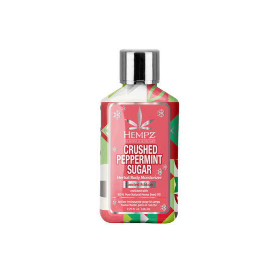 Picture of Hempz Mini Crushed Peppermint Sugar Herbal Body Lotion, Moisturizer for men and women, Holiday Gifts, 2.25 oz