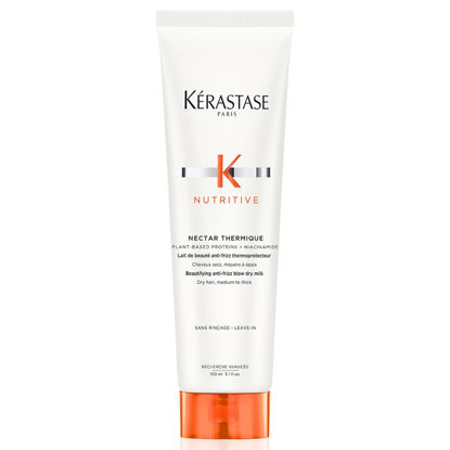 Picture of KERASTASE Nutritive Heat Protecting Cream | Nourish and Smooth Frizz | Instant Softness & Shine | Protects Against Heat Styling | For Medium to Thick Dry Hair | With Niacinamide | Nectar Thermique
