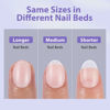 Picture of Extra Short Almond Nail Tips - BTArtbox XCOATTIPS Gel Nail Tips Natural with Tip Primer Cover, Pre-shaped Full Matte Oval Gel Press On Nails Clear Soft Fake Nails for Valentines Day Gifts