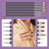 Picture of Artdone Nail Dotting Tools 6PCS Double-ended Nail Art Brushes Kit Nail Art Gel Polish Liner Brushes Design Pen For Nail Drawing And Nail Paint Brushes Small Detail Brushes.