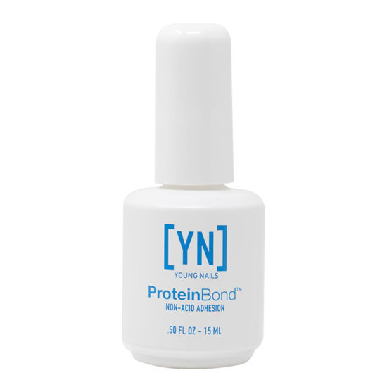 Young Nails Protein Bond - Non-Acidic Nail Primer, Enhanced Adhesion for Gel Polish & Acrylic, Nail Dehydrator, PH Bonder for Gel Nails, 0.5 oz