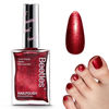 Picture of Beetles Nail Polish Red Glitter 1Pcs 15ml Ruby Radiance Fast Drying & Long Lasting Nail Polish Shimmer Red Color Art Effect for Nail Salon DIY Manicure