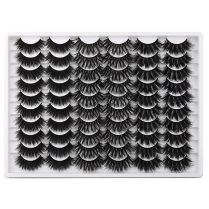 Picture of 5D 20mm Lashes Faux Mink Eyelashes Fluffy Dramatic False Lashes Wholesale Pack