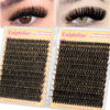 Picture of calphdiar Lashes Clusters 60D+80D Thick Eyelash Clusters 480PCS Wispy Lash Clusters Eyelash Extensions Fluffy D Curl Individual Lashes 10-18mm DIY Volume Lash Extension at Home