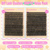 Picture of calphdiar Lashes Clusters 60D+80D Thick Eyelash Clusters 480PCS Wispy Lash Clusters Eyelash Extensions Fluffy D Curl Individual Lashes 10-18mm DIY Volume Lash Extension at Home