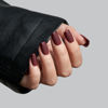 Picture of BTArtbox Press on Nails Short Square - Dark Red Nails with Glossy French Tips in a Matte Finish, Soft Gel Fake Nails Glue On Nails in 16 Sizes for for Valentine's Day Gift, Cozy Cocoa