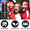 Picture of LOKFAR Red Face Paint Stick, Red Body Paint Halloween Face-Paint Make Up, Red Eye Black Stick for Sports, Full-Coverage Red Face Makeup for Halloween Zombie Clown Vampire Joker Devil Cosplay Makeup