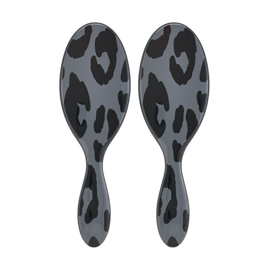 Picture of Wet Brush Original Detangling Hair Brush, Grey Leopard (Safari) - Ultra-Soft IntelliFlex Bristles - Detangler Brush Glide Through Tangles With Ease For All Hair Types - Wet & Dry Hair (Pack of 2)