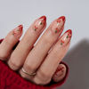 Picture of BTArtbox French Tip Press On Nails Almond - Red Press On Nails with Cherry Design, Short Almond Stick On Nails for Women, Soft Gel Fake Nails Kit in 16 Sizes for Valentine's Day Gift, Sweet Cherry