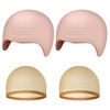 Picture of NACHLYNN 2/4/6/ Pcs Halloween Bald Cap for Adult Makeup Latex Bald Caps Nylon Bald Wig Cap Costume for Halloween Party Men (Novel, 4)
