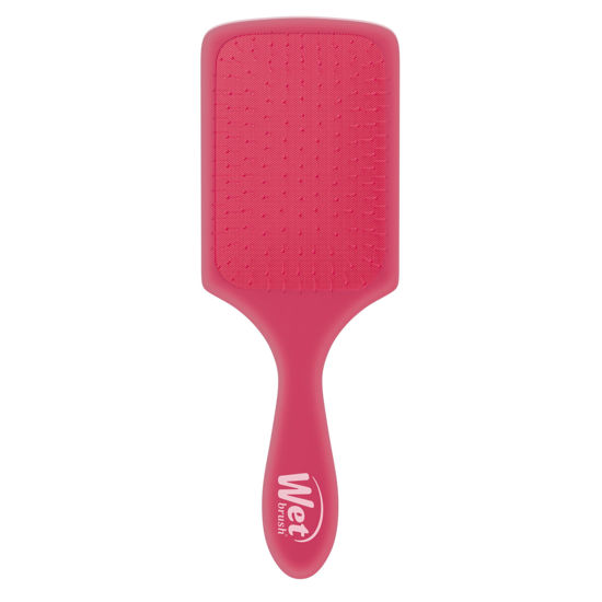 Picture of Wet Brush Paddle Detangler Hair Brush, Pink Frost - Ultra-Soft IntelliFlex Detangling Bristles with AquaVent Design - Spread Hair Treatments Evenly - Glides Through Tangles For All Hair Types