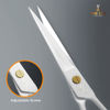 Picture of The Cut Factory- Hair Scissors and Barber Scissors Professional- 6 iches Finest Stainless Steel Hair Cutting Scissors with Smooth Razor Edge Blades -Use for Salon & Personal Use (White)
