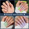 Picture of Luckyfairy Tapered Square Nail Tips, XXL 240Pcs 12 Sizes Full Cover Fake Nails Extra Long Straight Nail Tips No C Curve Gel x Nails Clear Gel Nail Tips Nail Extension for DIY Nail Art