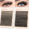 Picture of calphdiar Lash Clusters Wispy Eyelash Clusters 480PCS 40D+50D Individual Lashes Clusters D Curl Cluster Eyelash Extensions 8-18mm DIY Natural Volume Lash Extension for Beginners