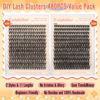 Picture of calphdiar Lash Clusters Wispy Eyelash Clusters 480PCS 40D+50D Individual Lashes Clusters D Curl Cluster Eyelash Extensions 8-18mm DIY Natural Volume Lash Extension for Beginners