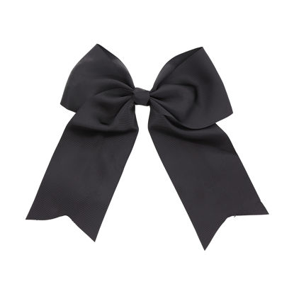 Picture of Jumbo Bow Clip with Tails (Black)