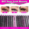Picture of Calphdiar Natural Lash Clusters 30D+40D Eyelash Clusters 8-16mm Cluster Eyelash Extensions Wispy Lashes Clusters 240Pcs Individual Lashes DIY Lash Extension for Beginners