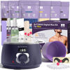 Picture of BLITZWAX Nose Wax Kit for Men and Women Hair Removal Digital Wax Pot Kit with Beard Stickers for Sensitive Skin, Mustache, Body, Face, Leg and Back, Complete Waxing Kit for Home/Beginners