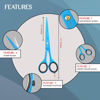 Picture of The Cut Factory- Hair Scissors and Barber Scissors Professional- 6 iches Finest Stainless Steel Hair Cutting Scissors with Smooth Razor Edge Blades -Use for Salon & Personal Use (Blue)