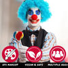 Picture of LOKFAR Red Blue Black Face Paint Halloween Makeup Kit Professional, Football Baseball Eye Black Stick, Red Blue Black Face Makeup for Halloween Zombie Clown Vampire Harley Quinn Joker Costume Makeup