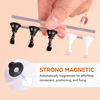 Picture of Makartt Press on Nails Stand: Black and White Nail Holder for Painting Nails, Stands for Art Display Practice, Magnetic Fake Holders with 1M Double-Sided Tape DIY Home Salon Use
