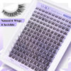 Picture of Natural Lash Clusters Wispy Cluster Eyelash Extensions Invisible Band Individual Lashes C Curl DIY Lash Extension 8-16mm Waterproof Soft Cluster Lashes 168pcs by ALICE