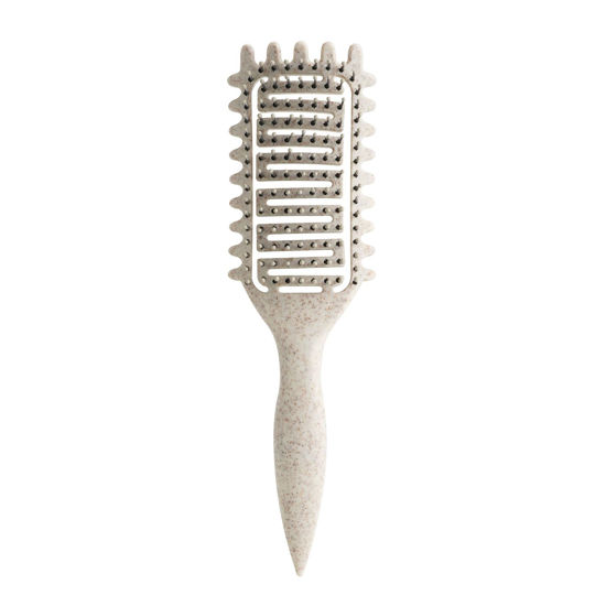Picture of Curl Defining Brush,2024 Curly Hair Brush,Vented Hair Brush for Detangling, Shaping and Defining Curls For Women and Men Less Pulling (Beige)