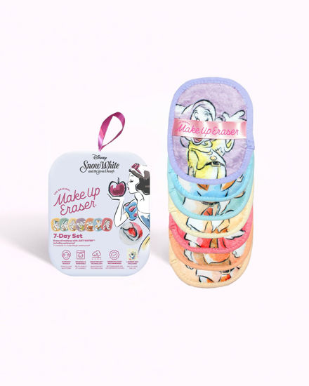 Picture of The Original MakeUp Eraser, 7-Day Set, Erase All Makeup With Just Water, Including Waterproof Mascara, Eyeliner, Foundation, Lipstick, Sunscreen, and More! (Snow White), 7ct.
