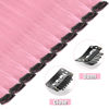 Picture of Olldag 12 PCS Pink Hair Extensions Clip in, 20 Inch Colored Hair Extensions Party Highlights Long Straight Synthetic Hairpieces for Women Kids Girls Cosplay