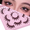 Picture of Cosplay Eyelashes Doll Anime Lashes Mink Japanese Spiky Manga Natural False Eyelashes Wispy Long Thick Ruffle Fake Eye Lashes 5 Pairs