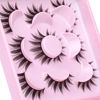 Picture of Cosplay Eyelashes Doll Anime Lashes Mink Japanese Spiky Manga Natural False Eyelashes Wispy Long Thick Ruffle Fake Eye Lashes 5 Pairs