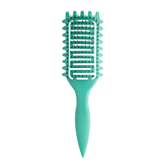 Picture of Curl Defining Brush,2024 Curly Hair Brush,Vented Hair Brush for Detangling, Shaping and Defining Curls For Women and Men Less Pulling (Green)