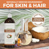 Picture of Viva Naturals Organic Fractionated Coconut Oil - Skin & Hair Moisturizer, Relaxing Massage and Body Oil, Carrier Oil for Essential Oils Mixing, Pure Non-Greasy Coconut Oil for Skin and Hair, 16 fl oz