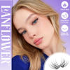 Picture of Wispy Lash Clusters Natural Eyelash Clusters C Curl Individual Lashes 10-16mm Cluster Eyelash Extensions Soft Lash Extension DIY at Home Cluster Lashes by Lanflower