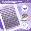 Picture of Wispy Lash Clusters Natural Eyelash Clusters C Curl Individual Lashes 10-16mm Cluster Eyelash Extensions Soft Lash Extension DIY at Home Cluster Lashes by Lanflower
