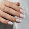 Picture of BTArtboxnails XCOATTIPS French Tip Nails - White Press On Nails Short, 160 Pcs Milky White Square Soft Gel Nail Tips, Soak Off False Nail Extensions